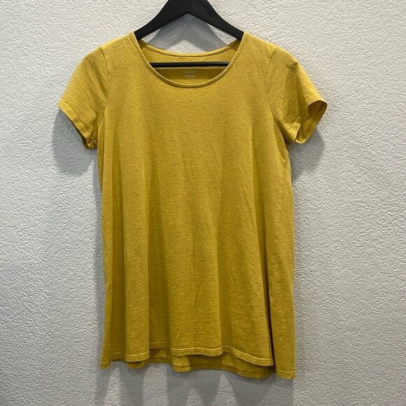 J. Jill PureJill Mustard Orange Brown Scoop Neck Elliptical T Shirt Size XS - Picture 1 of 6